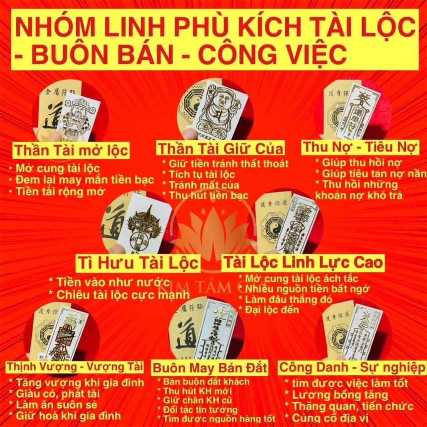 Nhóm Linh Phù Kích Tài Lộc - Buôn Bán - Công Việc
