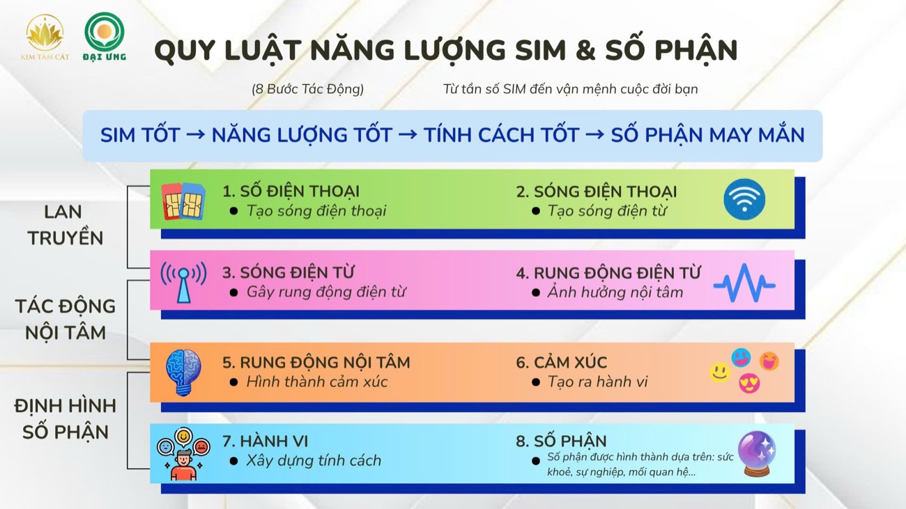 Quy luật năng lượng Sim và Số phận - 8 bước tác động