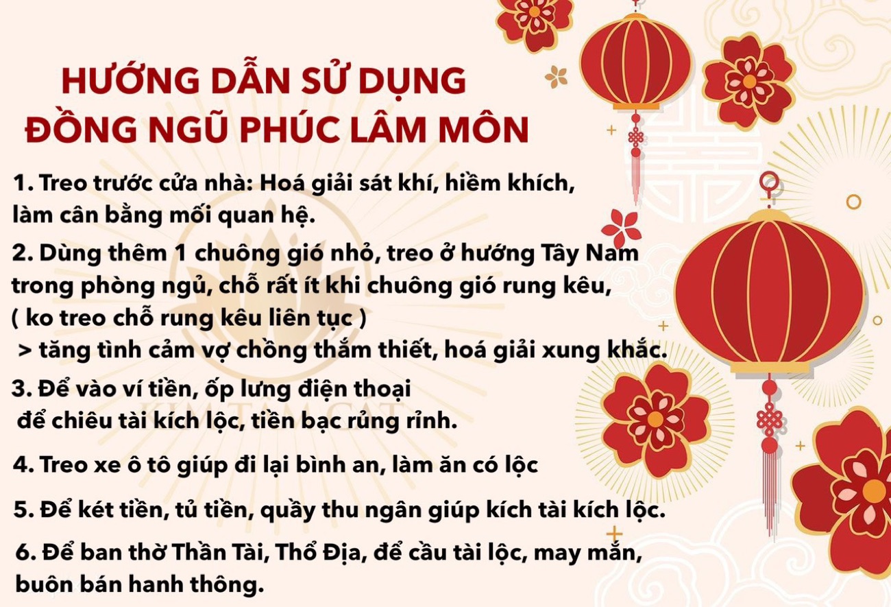 Hướng dẫn sử dụng Đồng Ngũ Phúc Lâm Môn